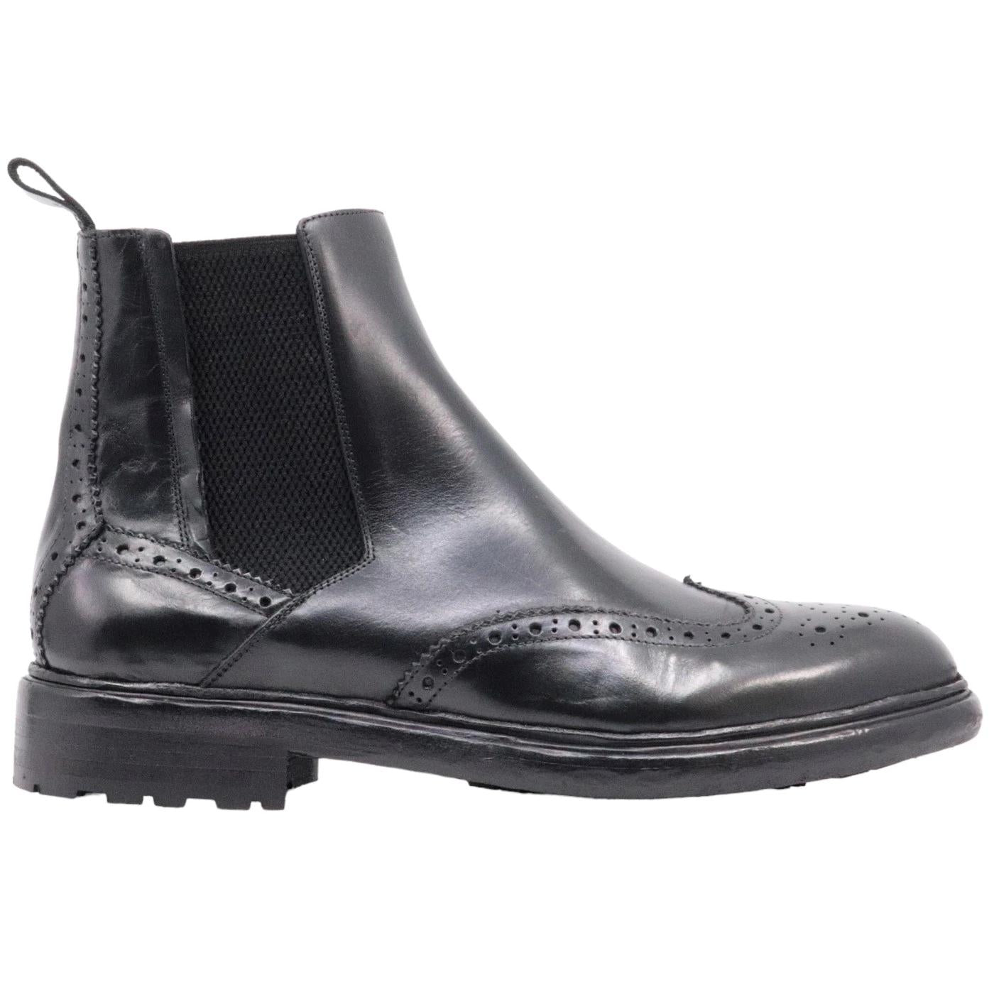 Chelsea Boot uomo Crispiniano 483 in pelle nera 