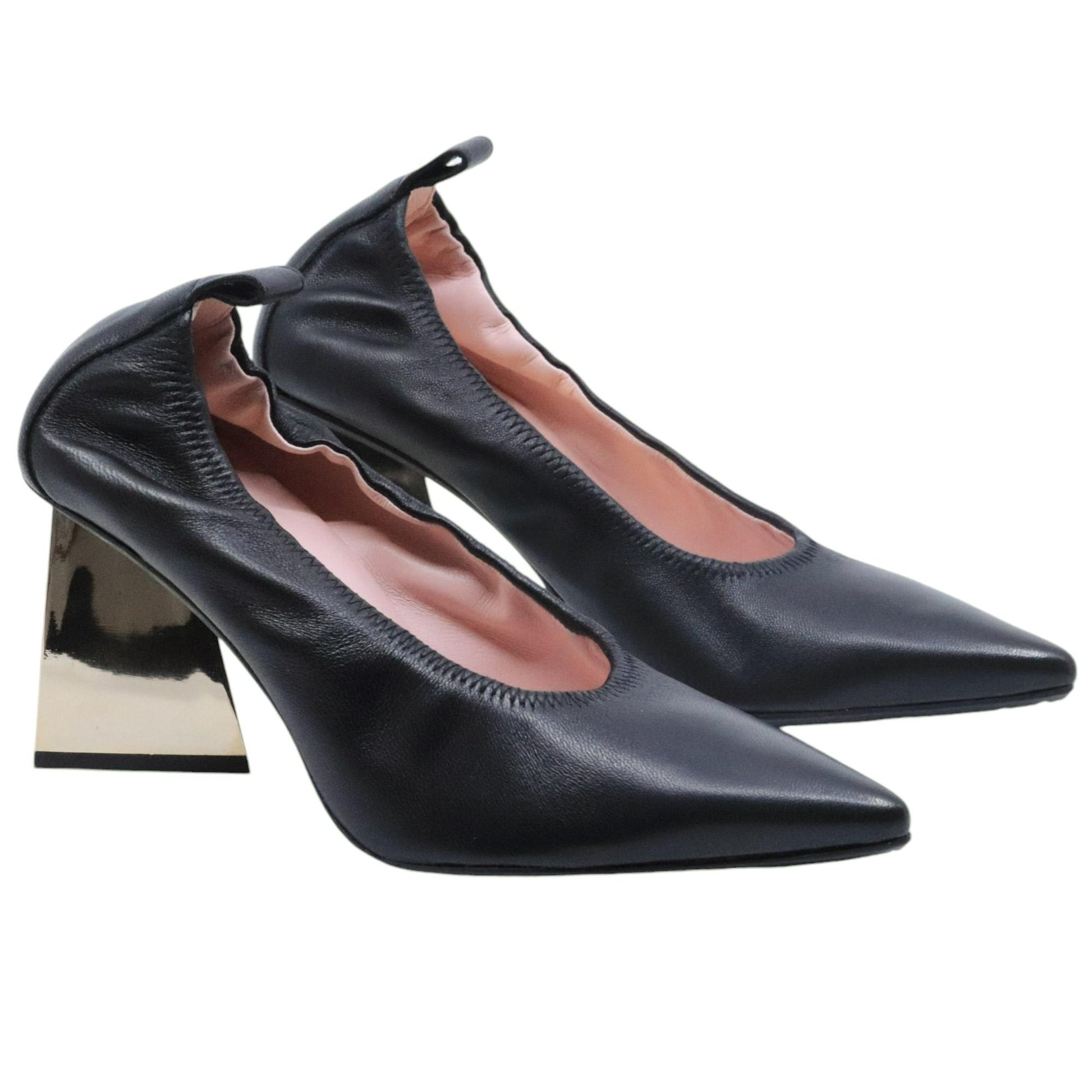 Ras 7728 decolletè da donna in pelle nera 