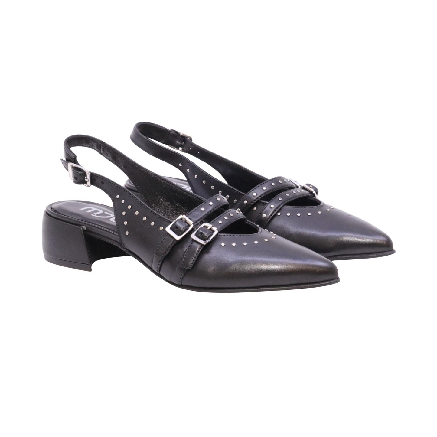 Mjus slingback donna NARISSA L72109 in pelle nera 