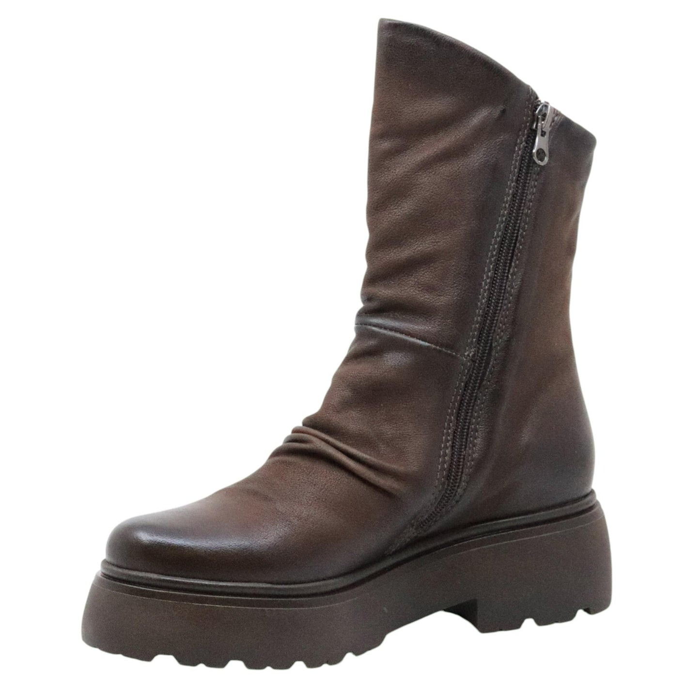 MJUS Ortone L44208 stivaletto donna in pelle marrone 