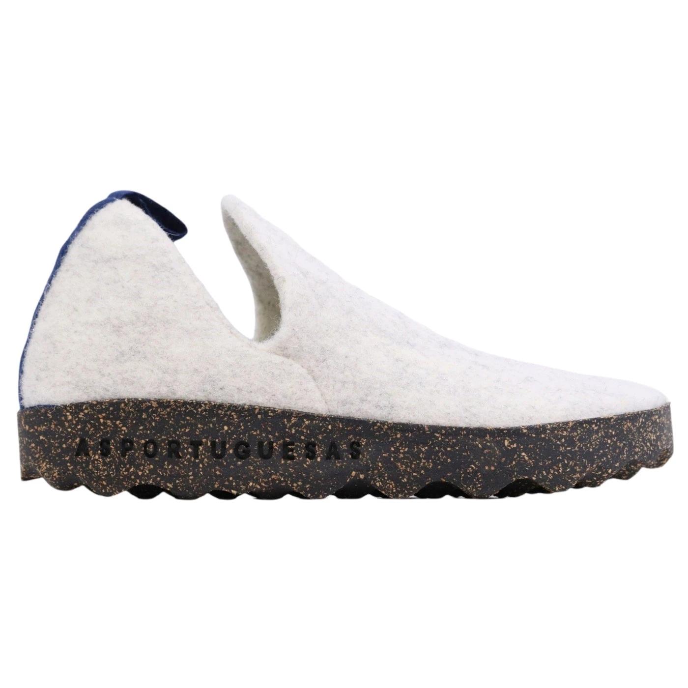 Scarpa Asportuguesas in lana naturale bianca 