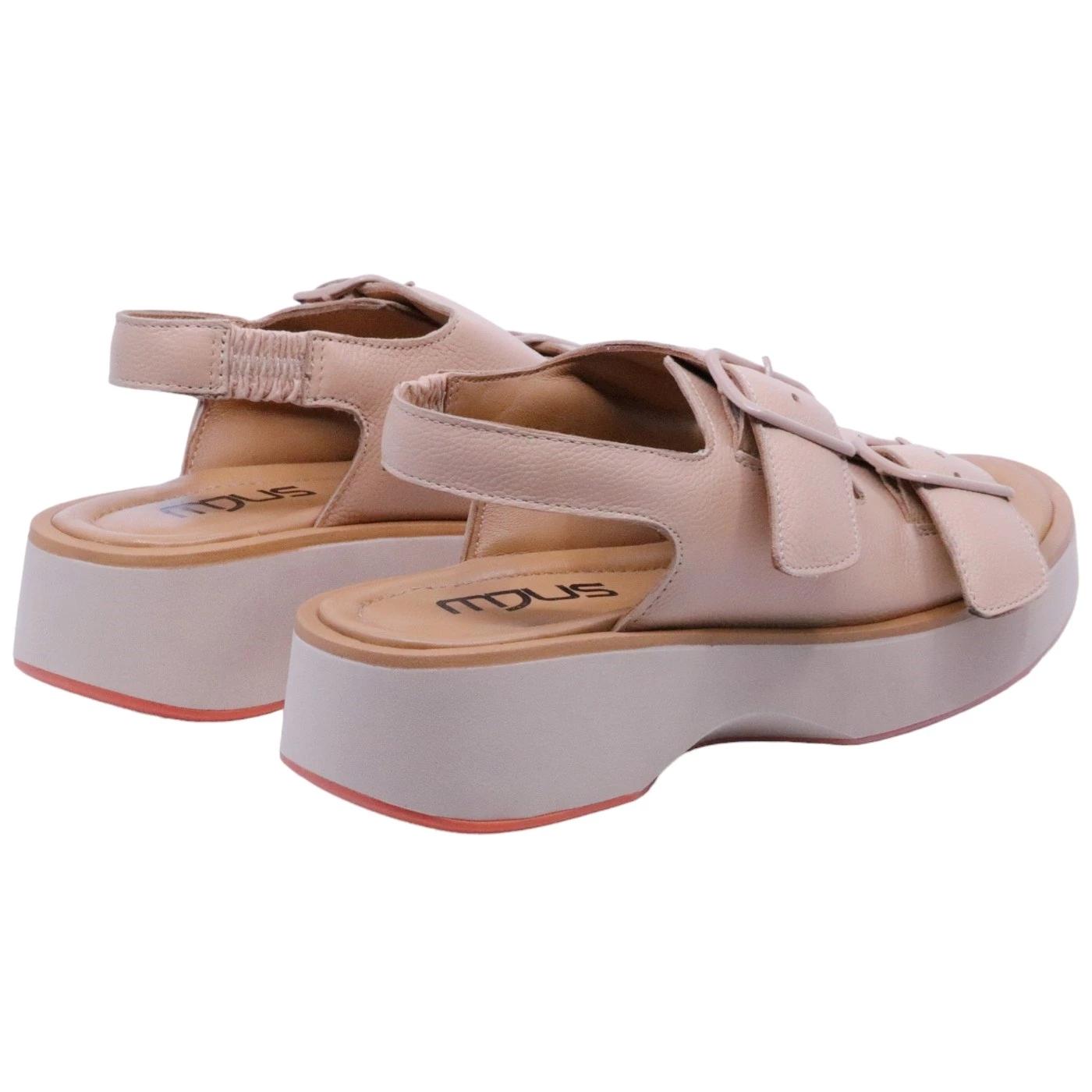 Sandalo zeppa Mjus T99001 in pelle beige 