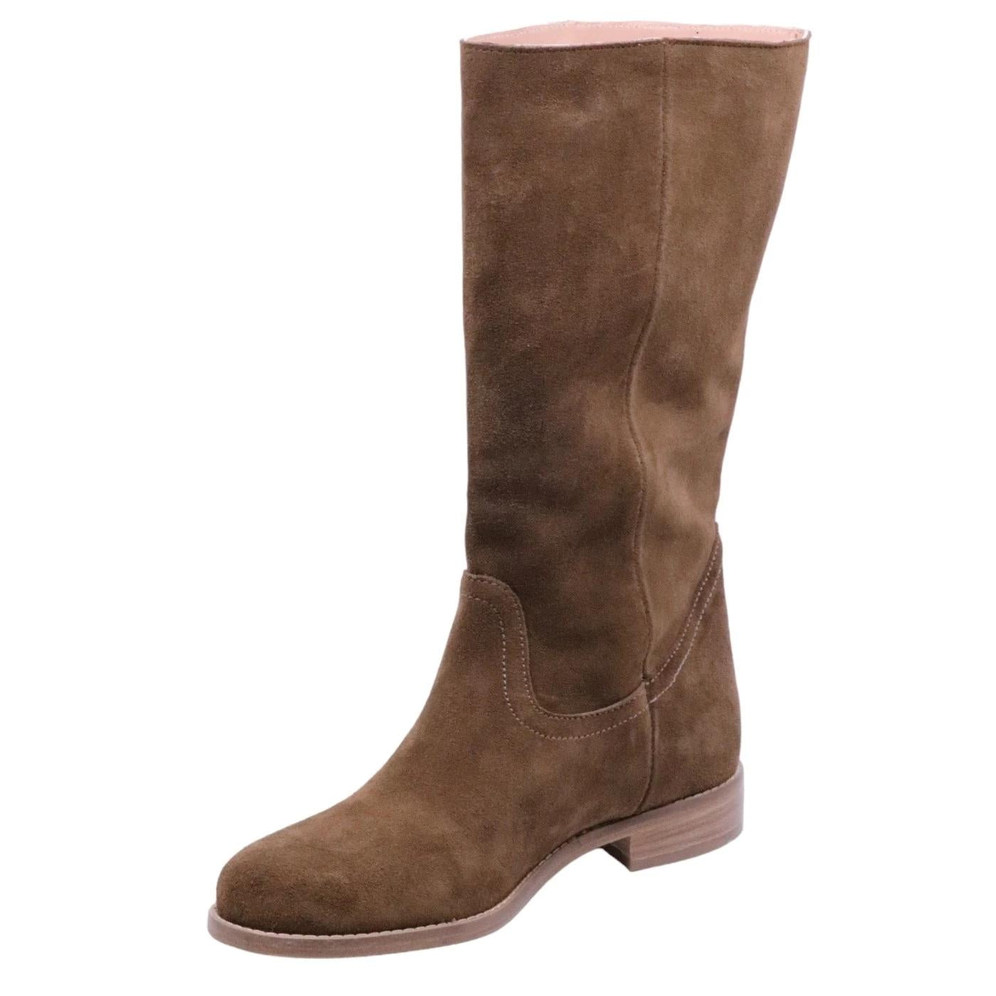 Stivaletto donna Curiositè 1707 in camoscio marrone 