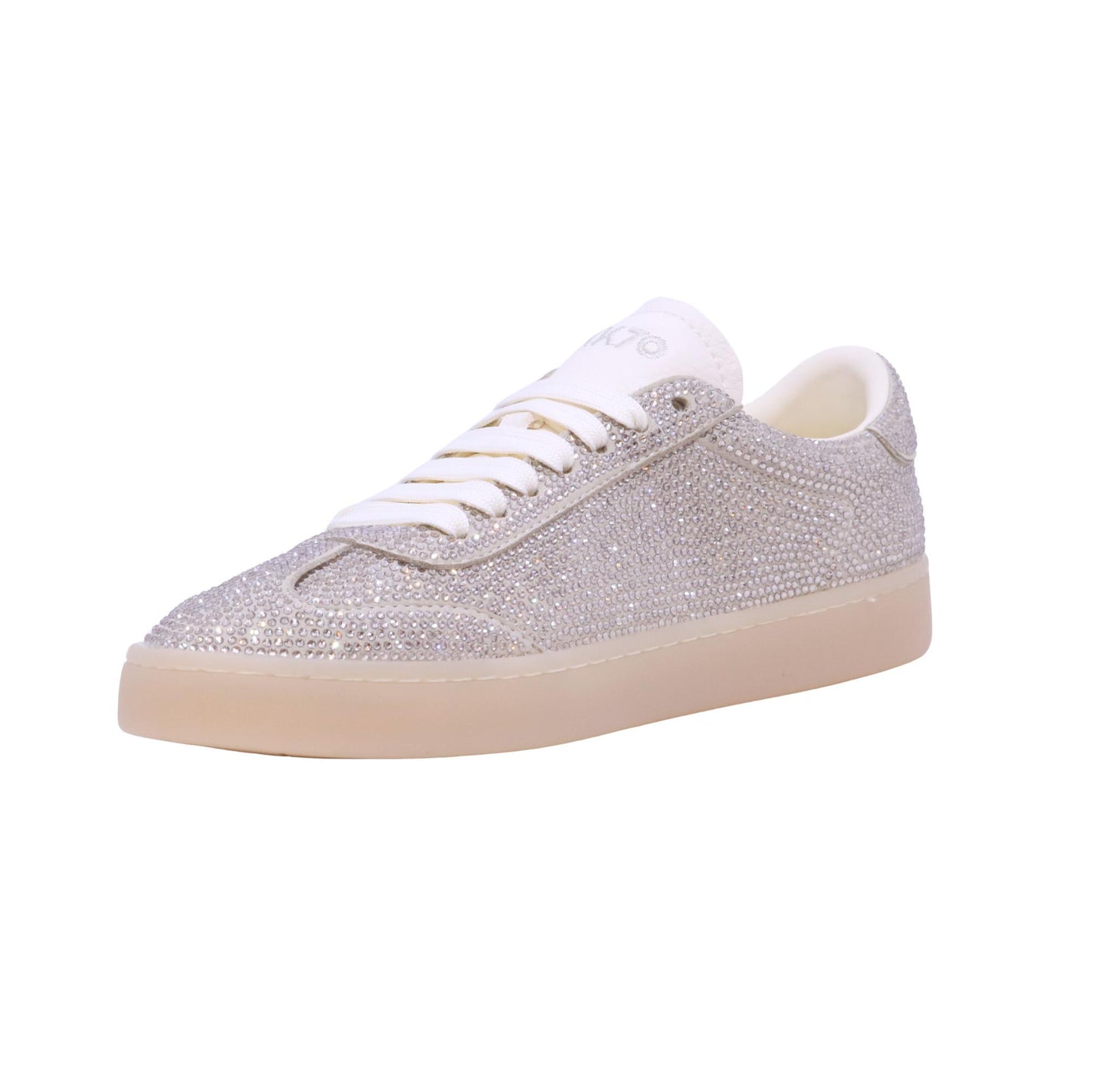 Back 70 108041 sneaker donna in camoscio con strass argento fondo cassetta leggero 