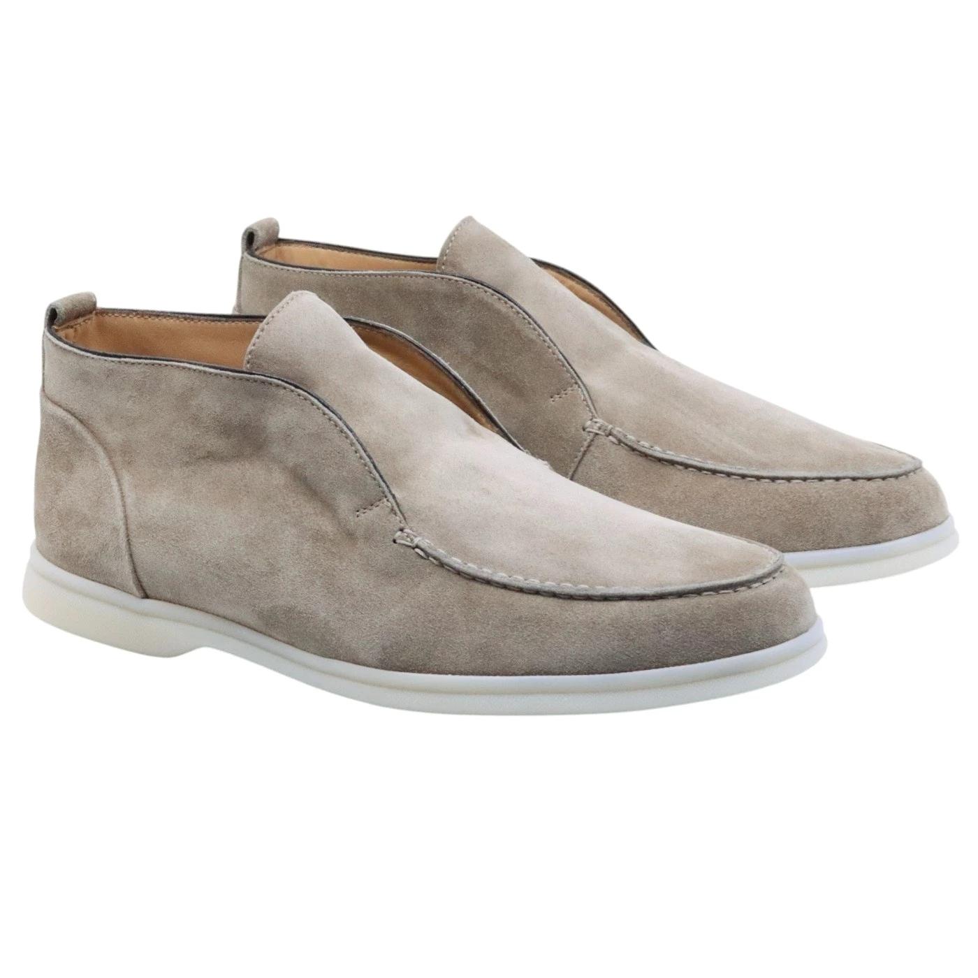 Polacchino uomo senza lacci Rossano Bisconti 358 in camoscio antilope 