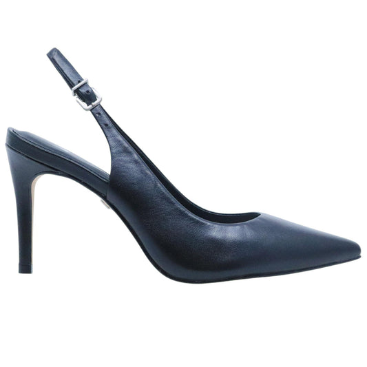 Slingback donna Carrano 195096 in pelle di colore nero 