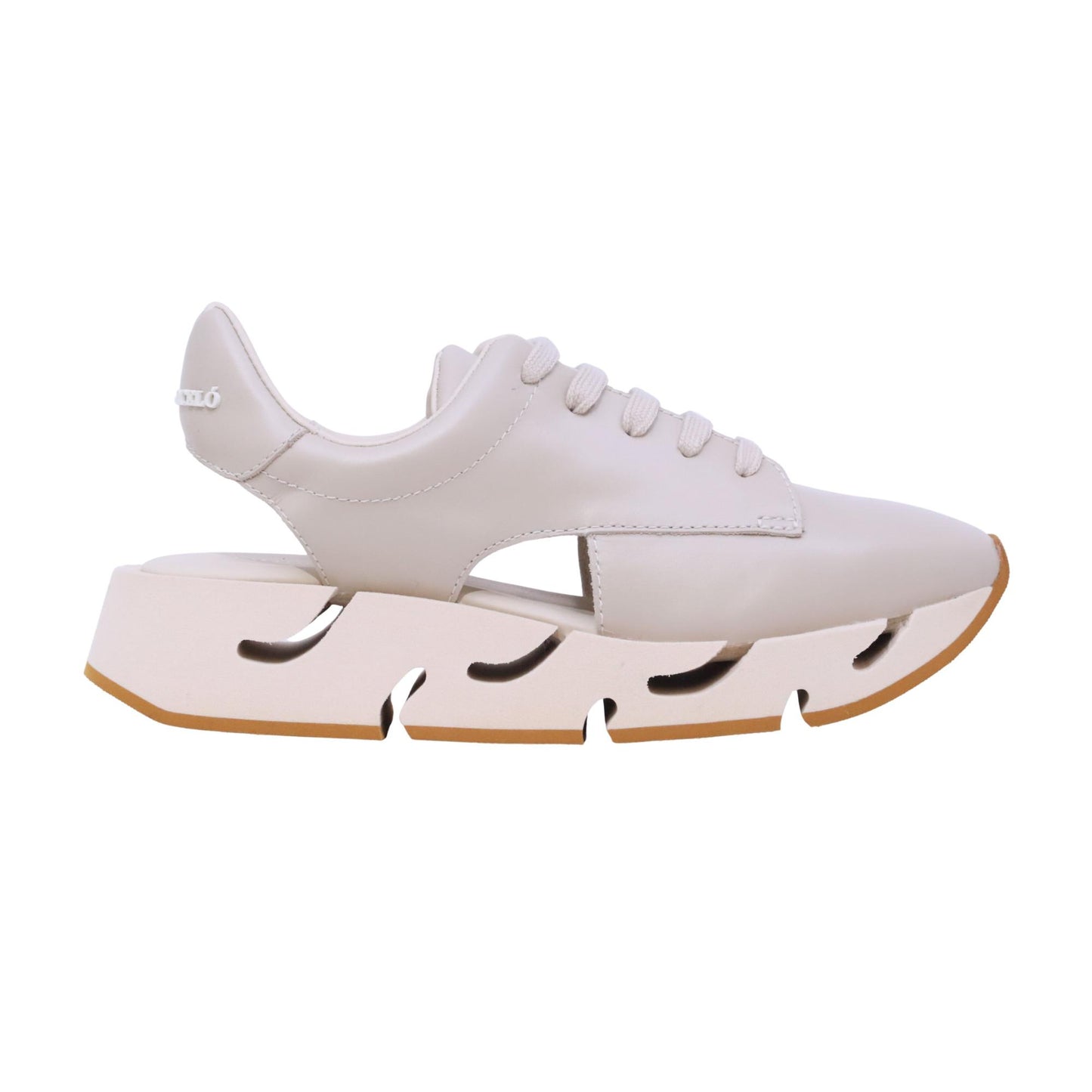 Paloma Barceló 30 5701 Pia sneaker donna in pelle off white aperta al tallone 
