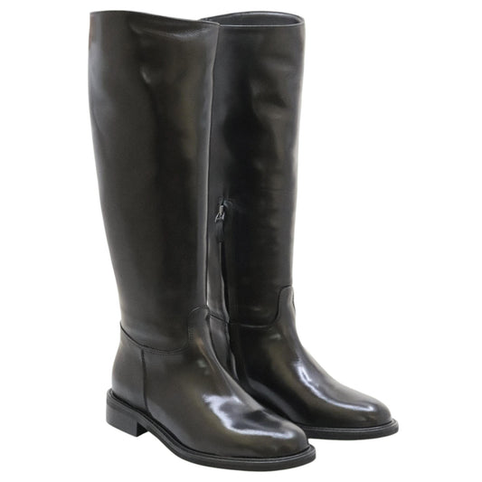 The Seller MW526 stivale donna in pelle nera 