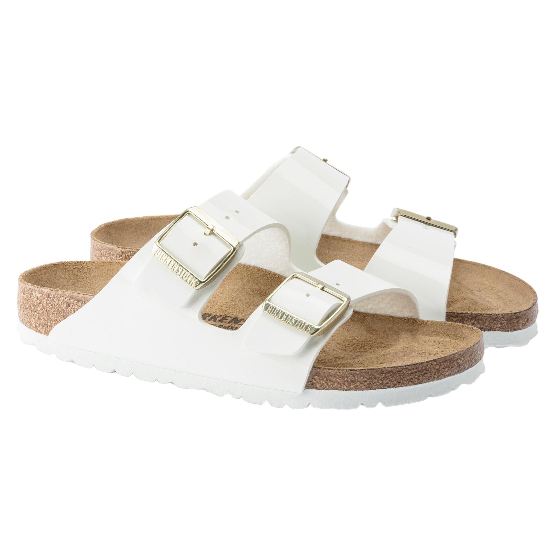 doppia fibbia bianca lucido ARIZONA-BFPAT-WHITEWHITE BIRKENSTOCK