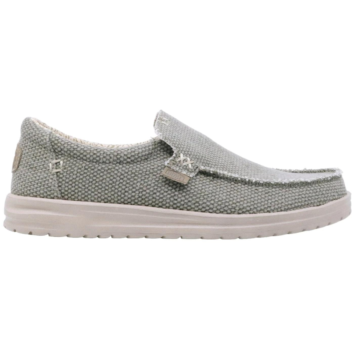 Hey Dude Mikka Braided sneaker slip on uomo in verde 