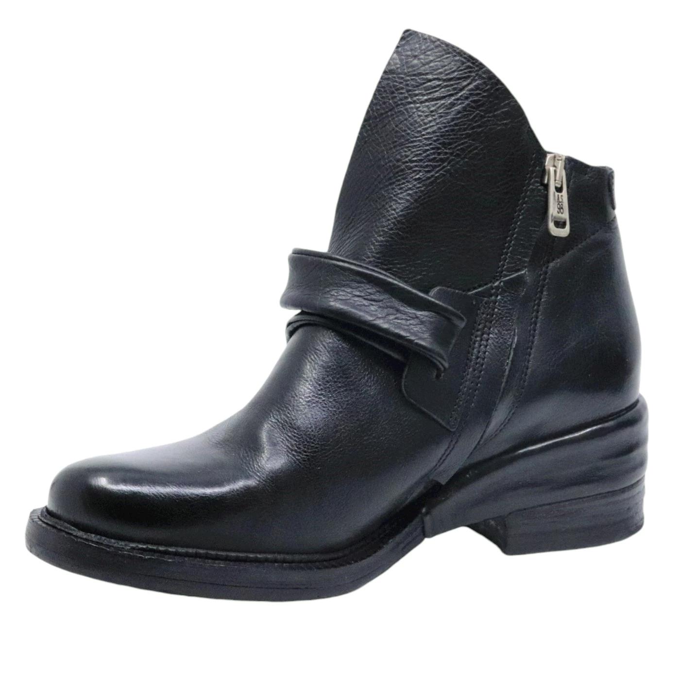 Scarpa donna AS98 A23204 in pelle nera 