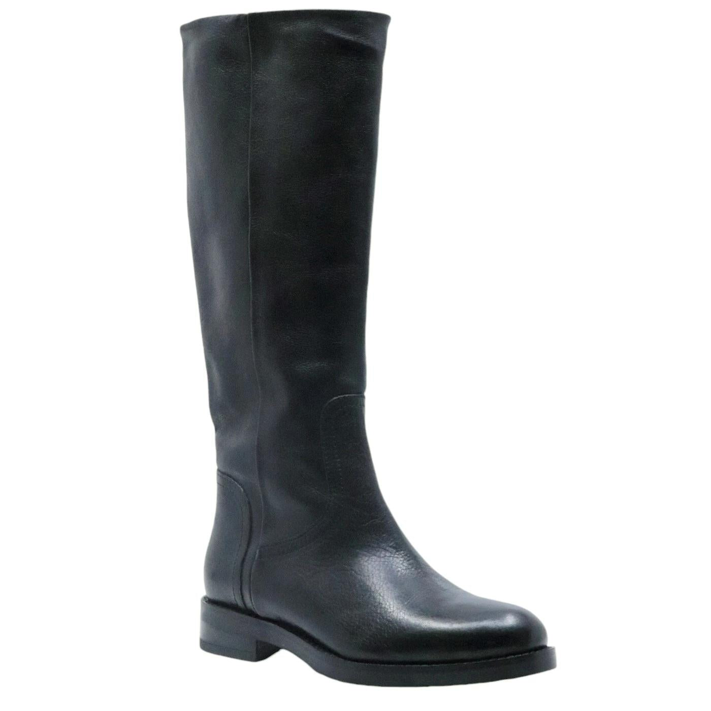 Curiositè 2628 stivale donna in pelle nera 