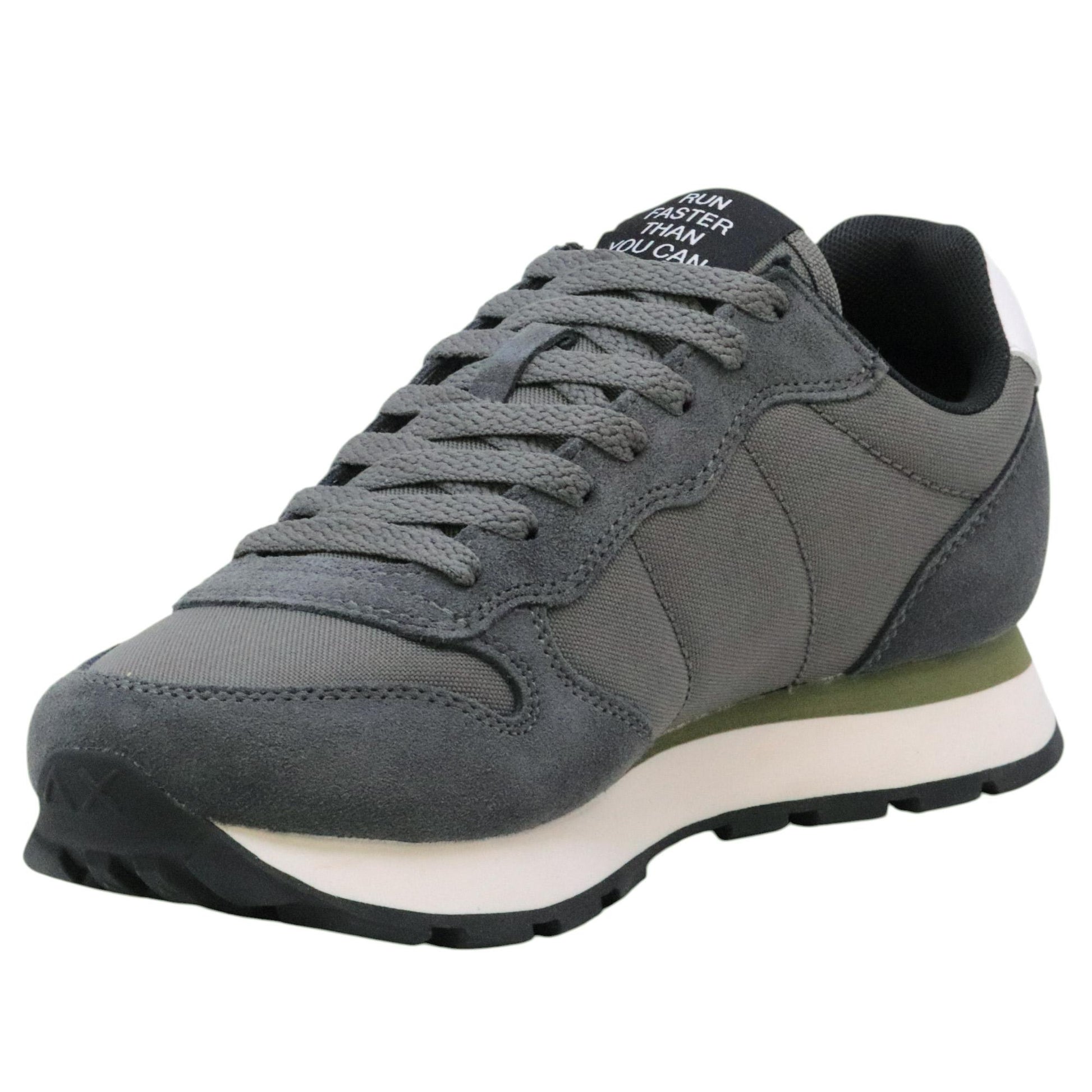 SUN68 Tom Nylon Suede Z45101 sneaker uomo in nylon e suede grigio scuro 