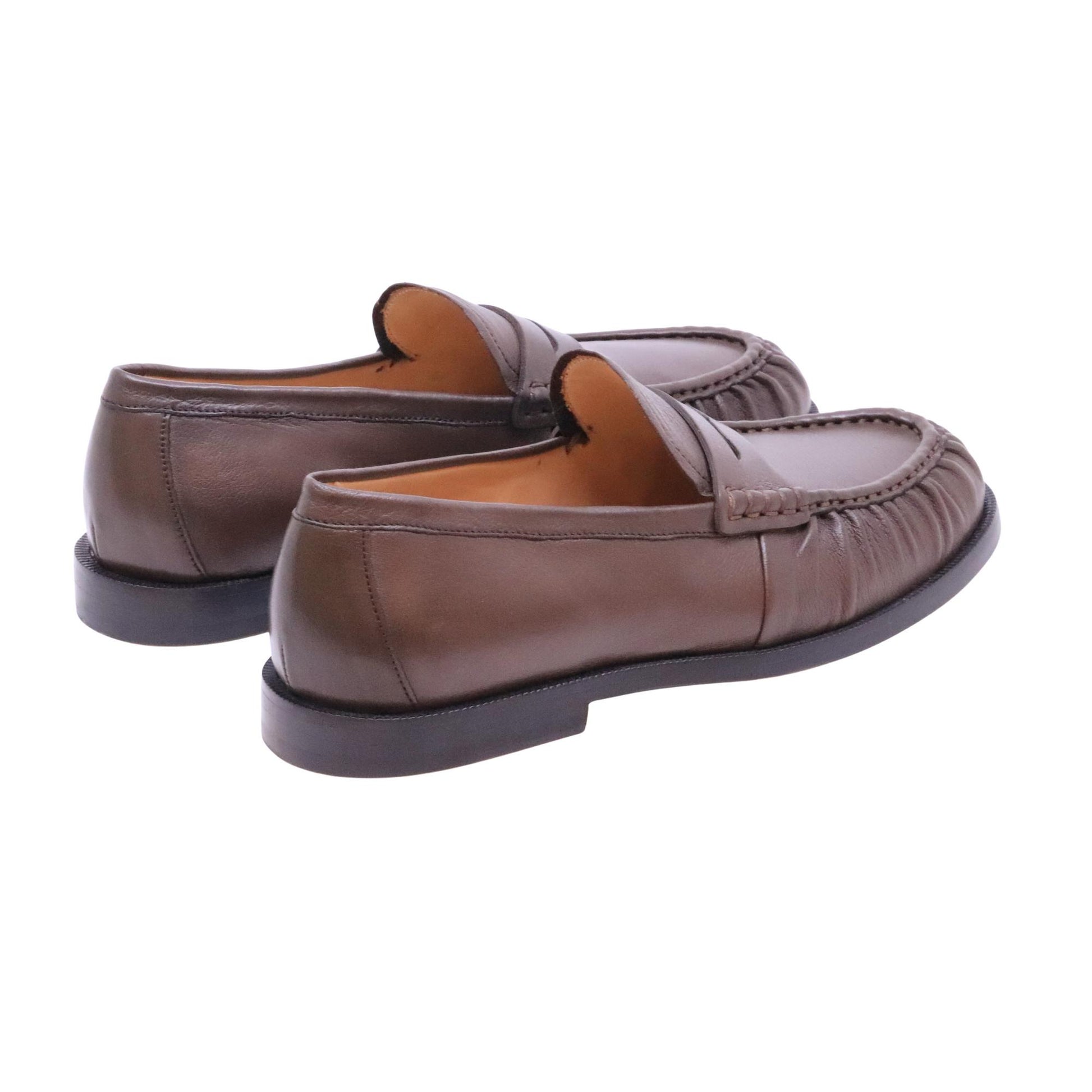 Triver Flight 886-01 mocassino uomo in pelle marrone con fondo cuoio elegante Made in Italy 