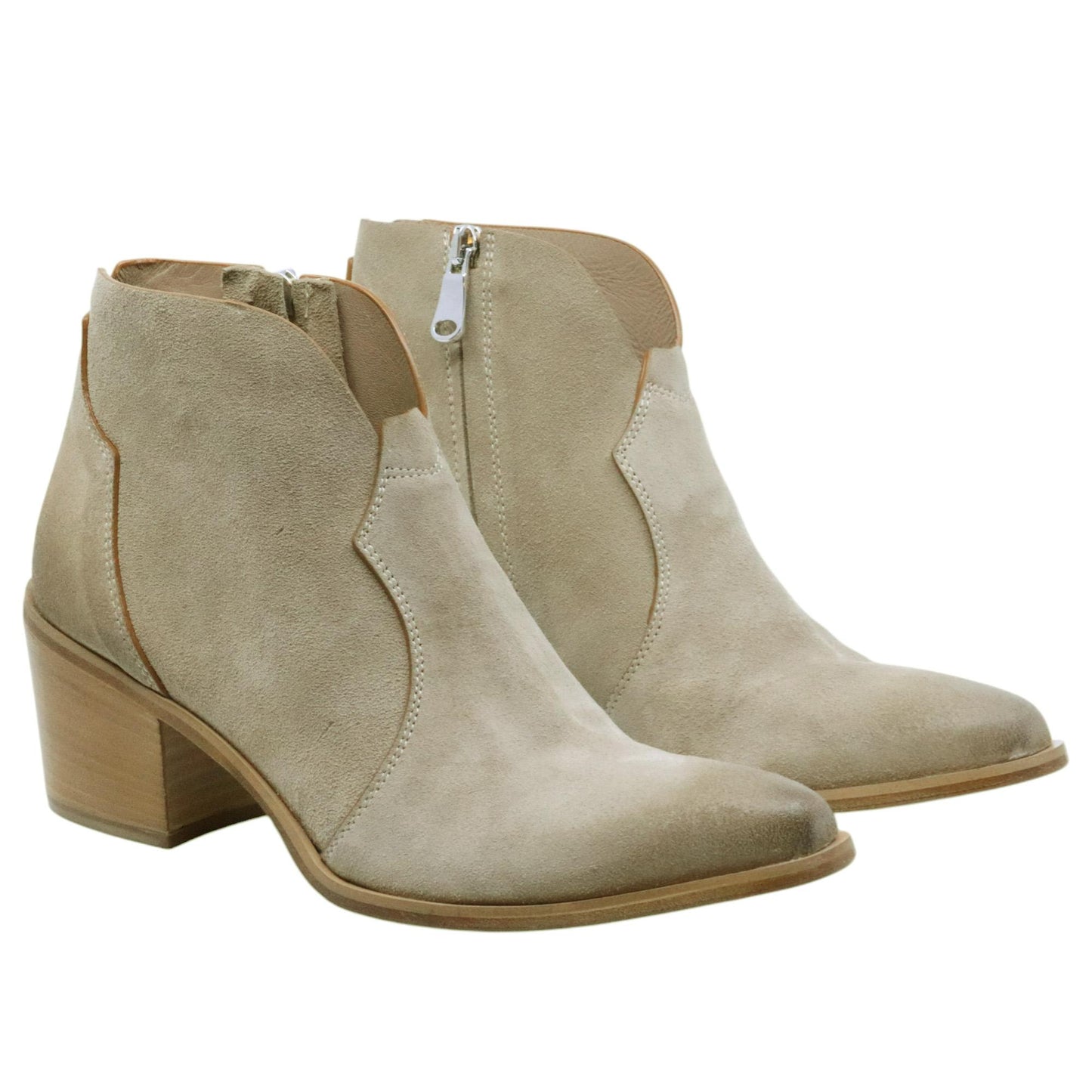 Stivaltto texano donna Curiositè 2722 in camoscio taupe 