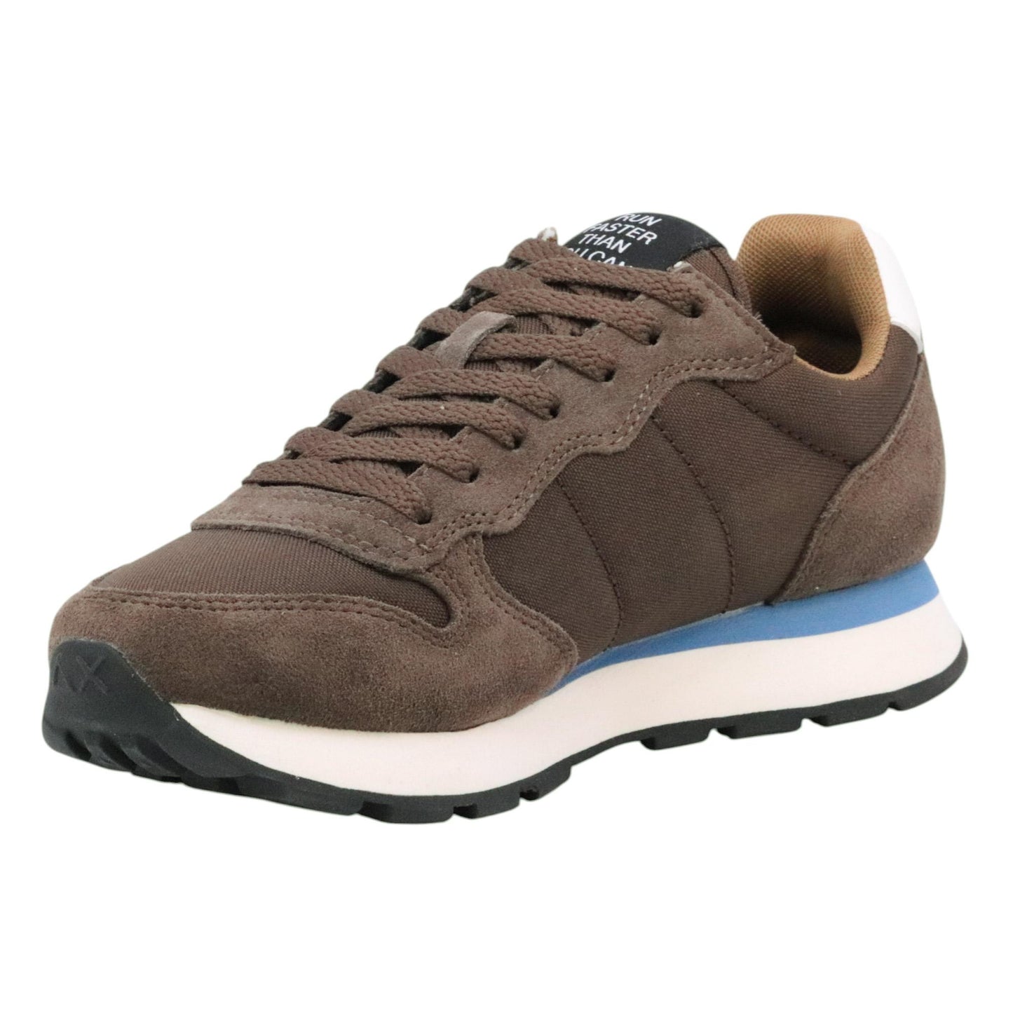 SUN68 Tom Solid Z45101 sneaker uomo in nylon suede marrone 