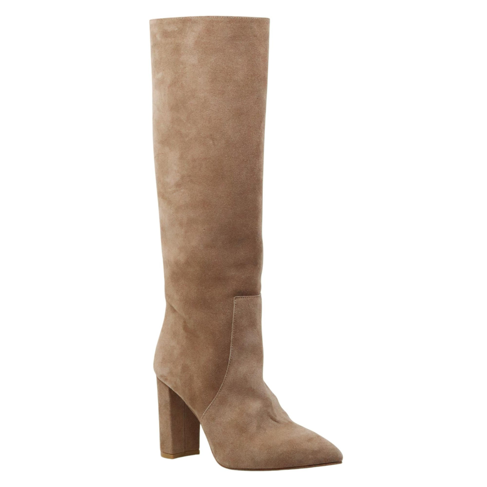 Ranyé 1000 stivale donna in camoscio camel con tacco alto elegante 