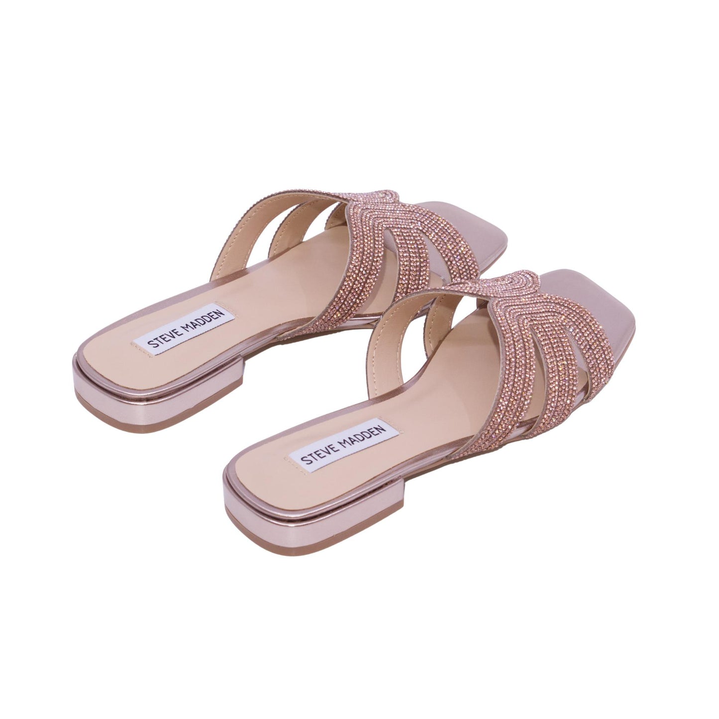 Steve Madden Sequel sandalo donna color rose gold con strass 