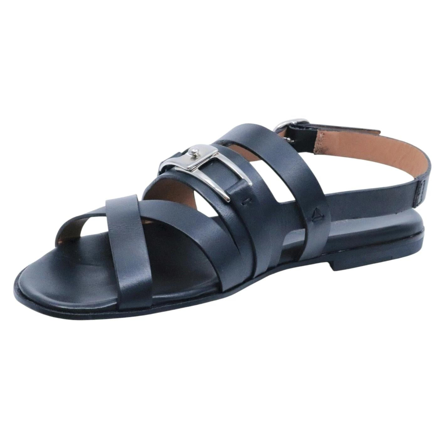 Sandalo donna Triver Flight 606 04 in pelle nera 