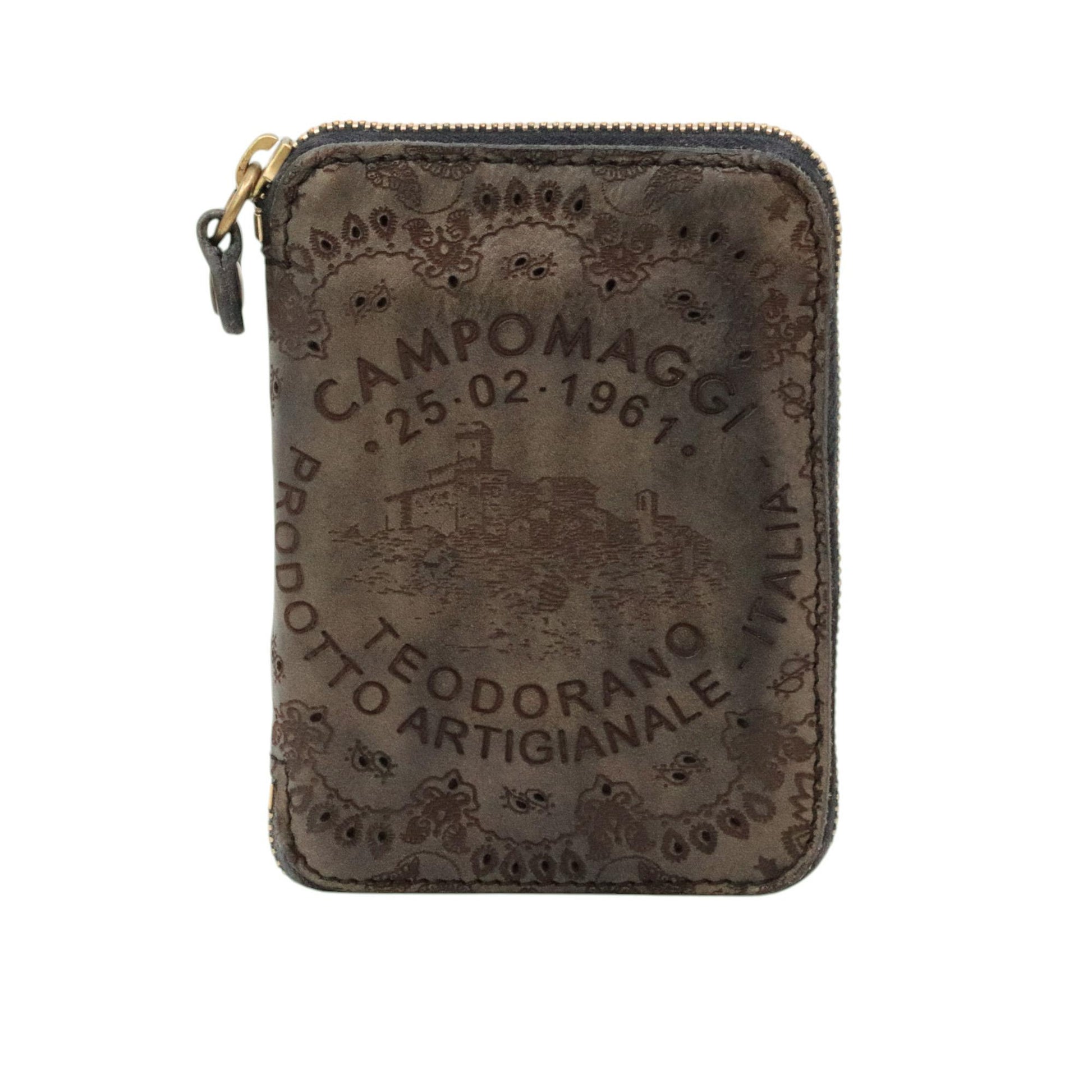 Campomaggi Classic portafoglio donna in pelle naturale testa di moro C002060NDX2868C1501 CAMPOMAGGI