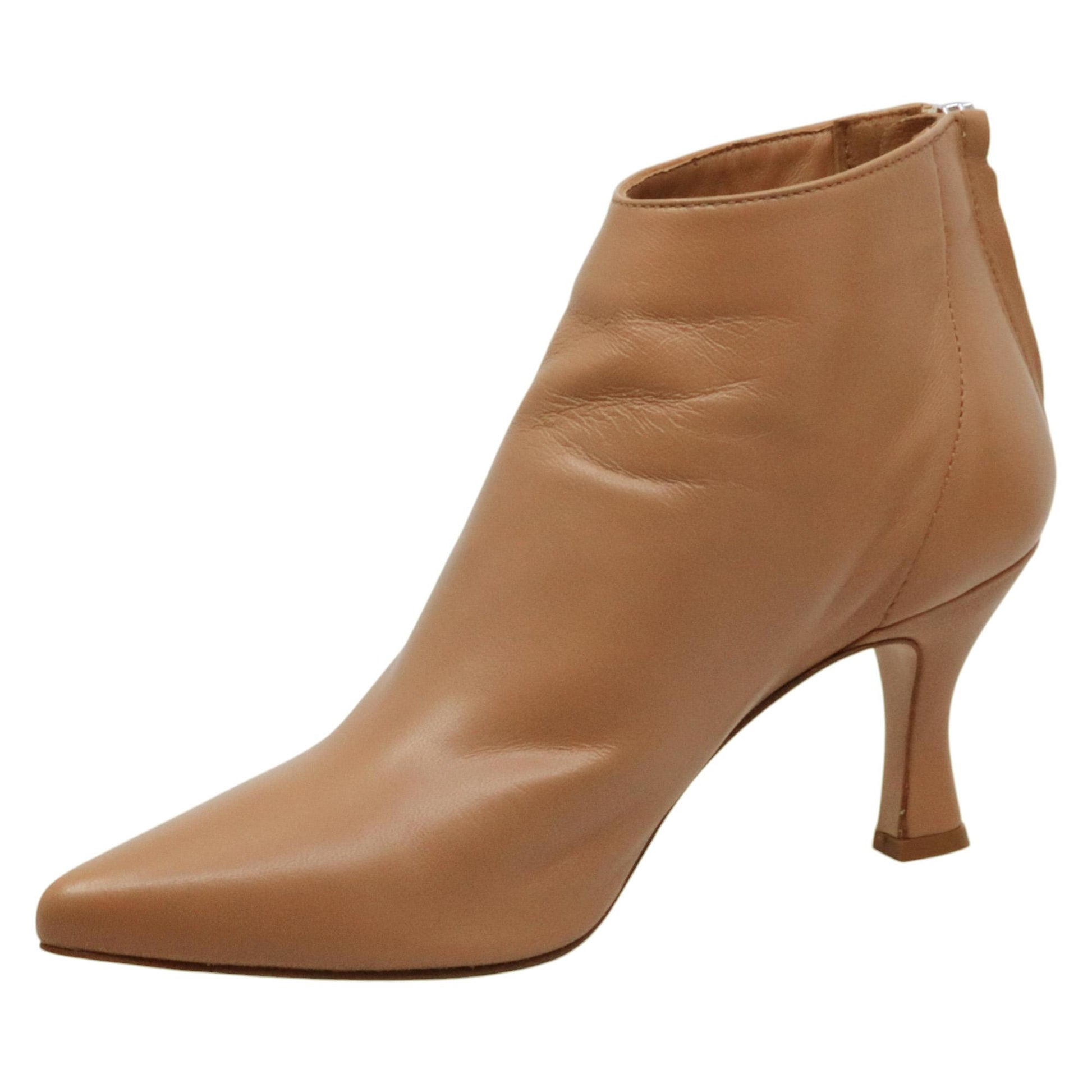 Tronchetto donna Ranyé 130 in pelle tek beige<BR/> 