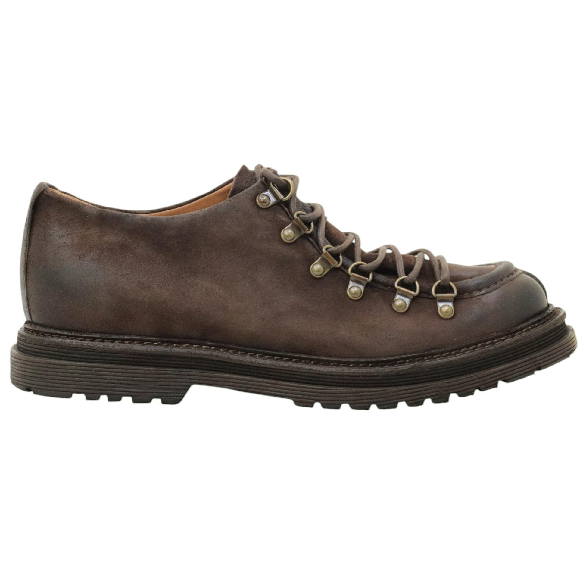 AS98 Z31112 scarpa pedula uomo in pelle marrone ingrassata 