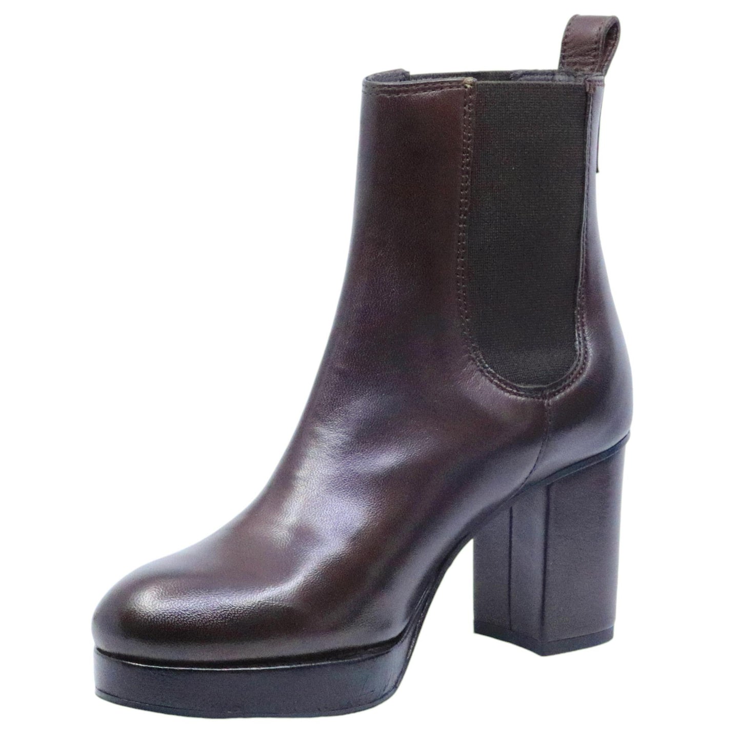 Chelsea donna  con tacco Triver Flight 776 01 in pelle marrone 