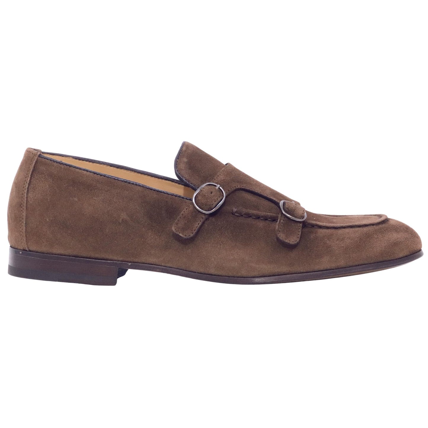Triver Flight 464-07 Softy mocassino doppia fibbia uomo in camoscio chocolat 