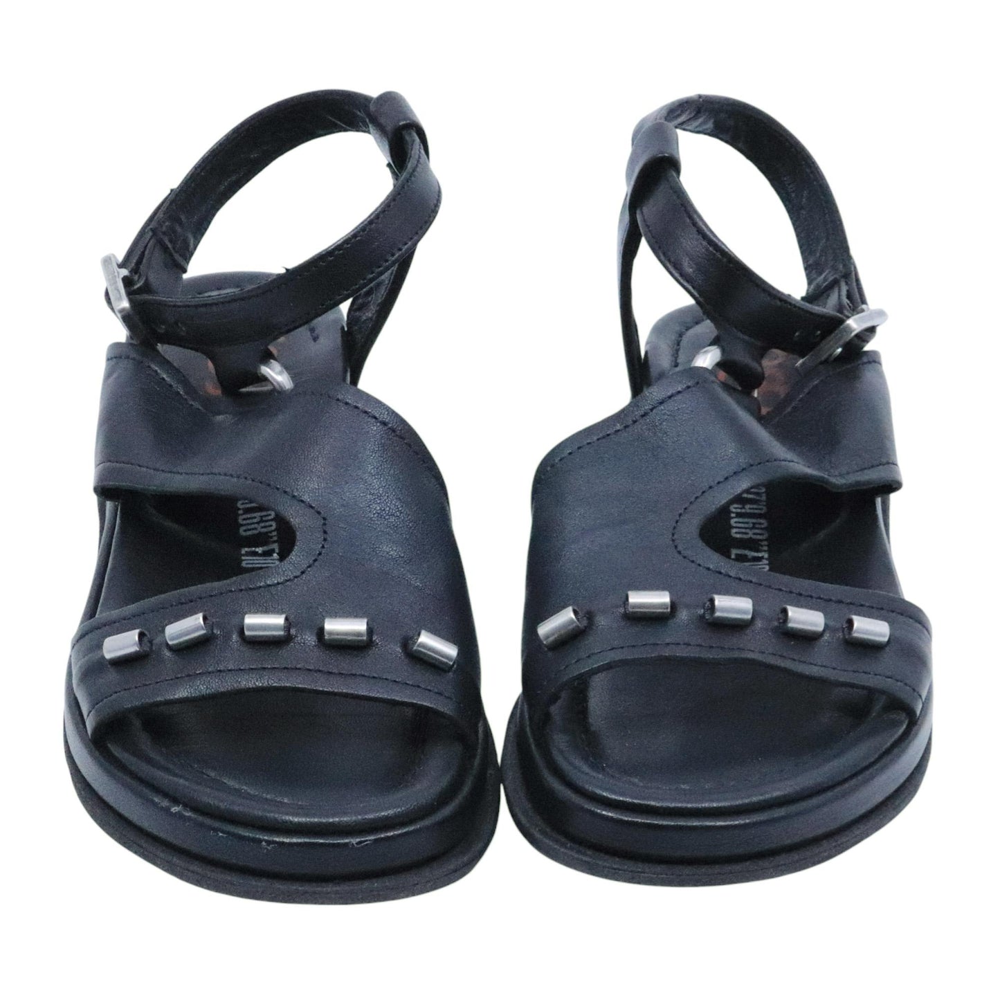 Sandalo donna AS98 B60016 in pelle nera<BR/> 