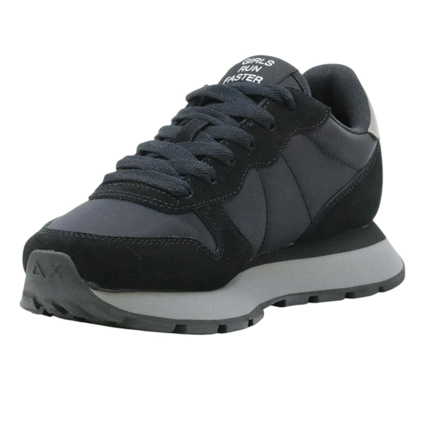 SUN68 Ally Gold Silver Z45202 sneaker donna in nylon e suede nero 