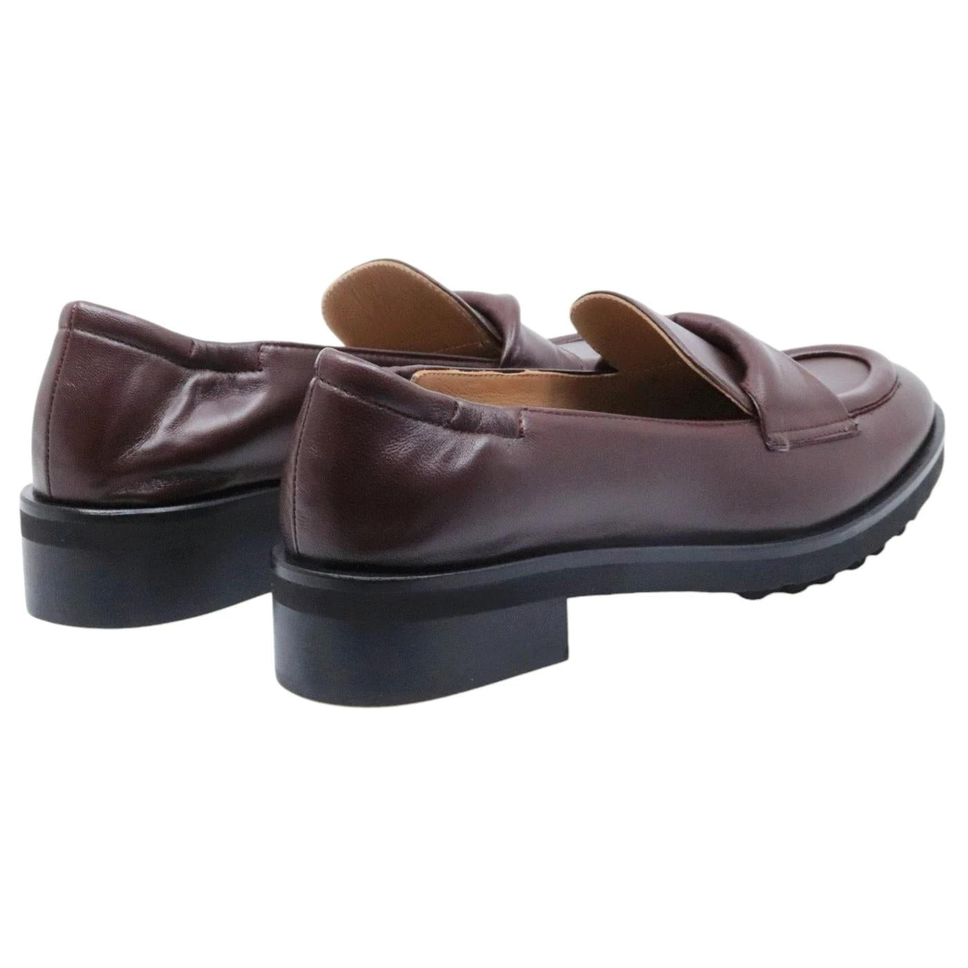 Mocassino donna Fabio Rusconi 2417 in pelle rosso vino 