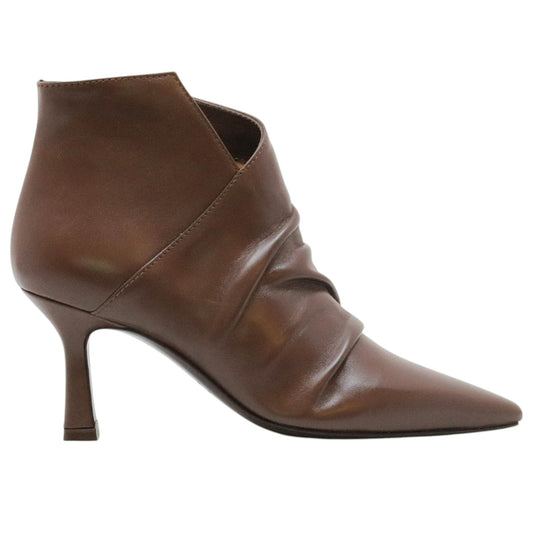 The Seller BR317 tronchetto donna in pelle marrone fondente 