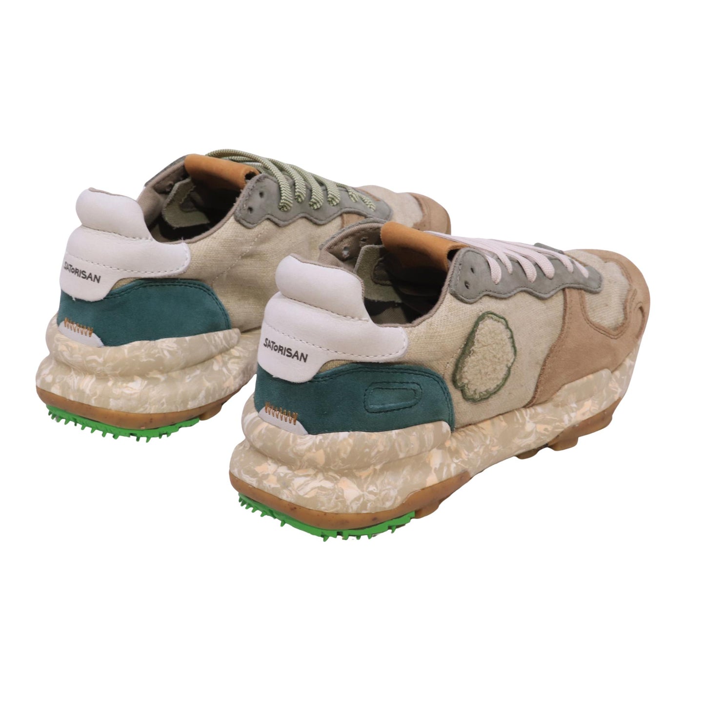 Satorisan Chacrona Linen Urbanite Green M sneaker uomo in lino e camoscio 