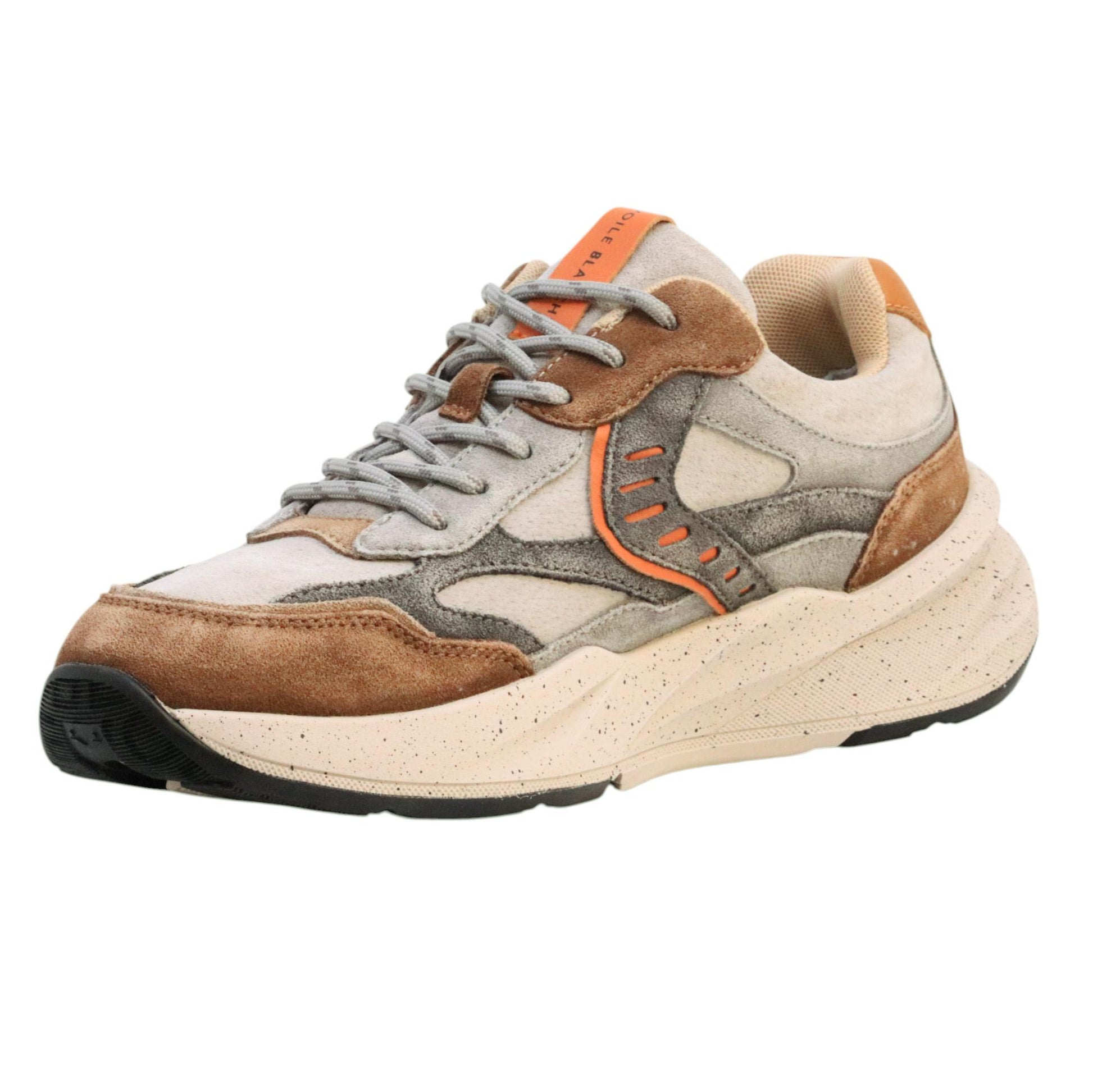 Voile Blanche CLUB22 sneaker uomo in pelle e suede marrone 