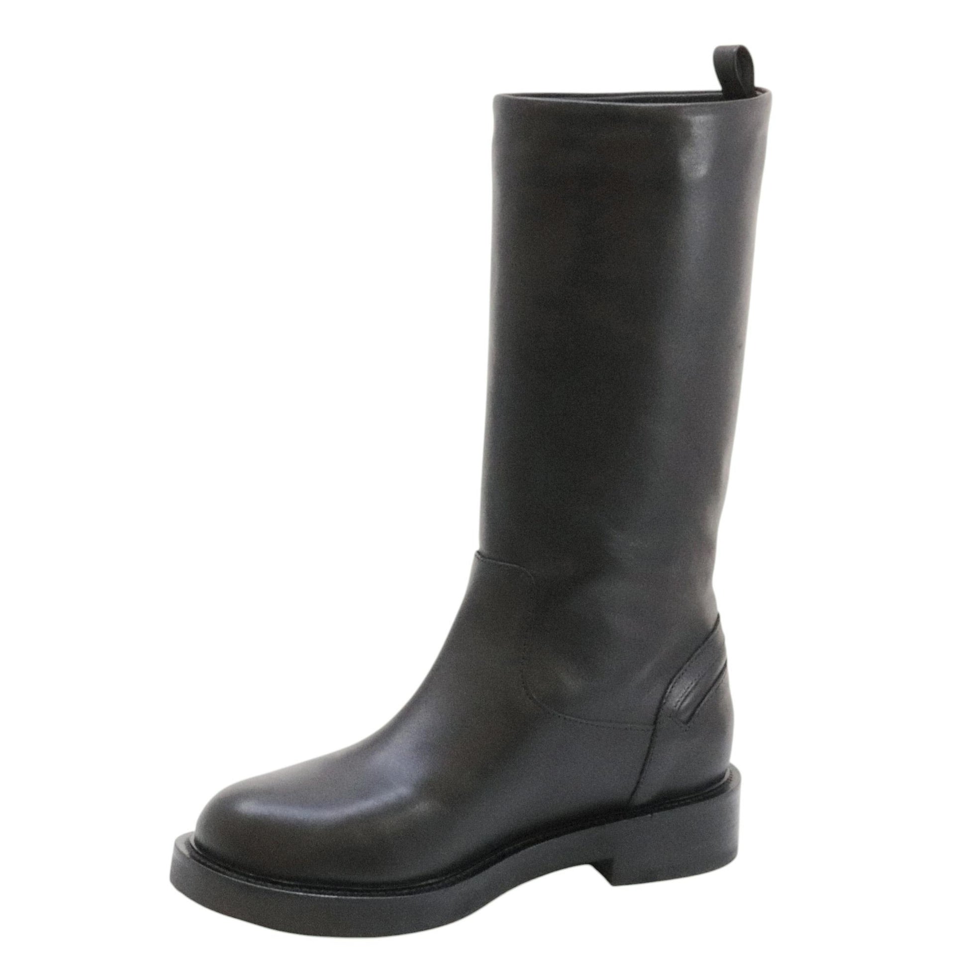 The Seller MW559 stivaletto donna in pelle nera senza zip 
