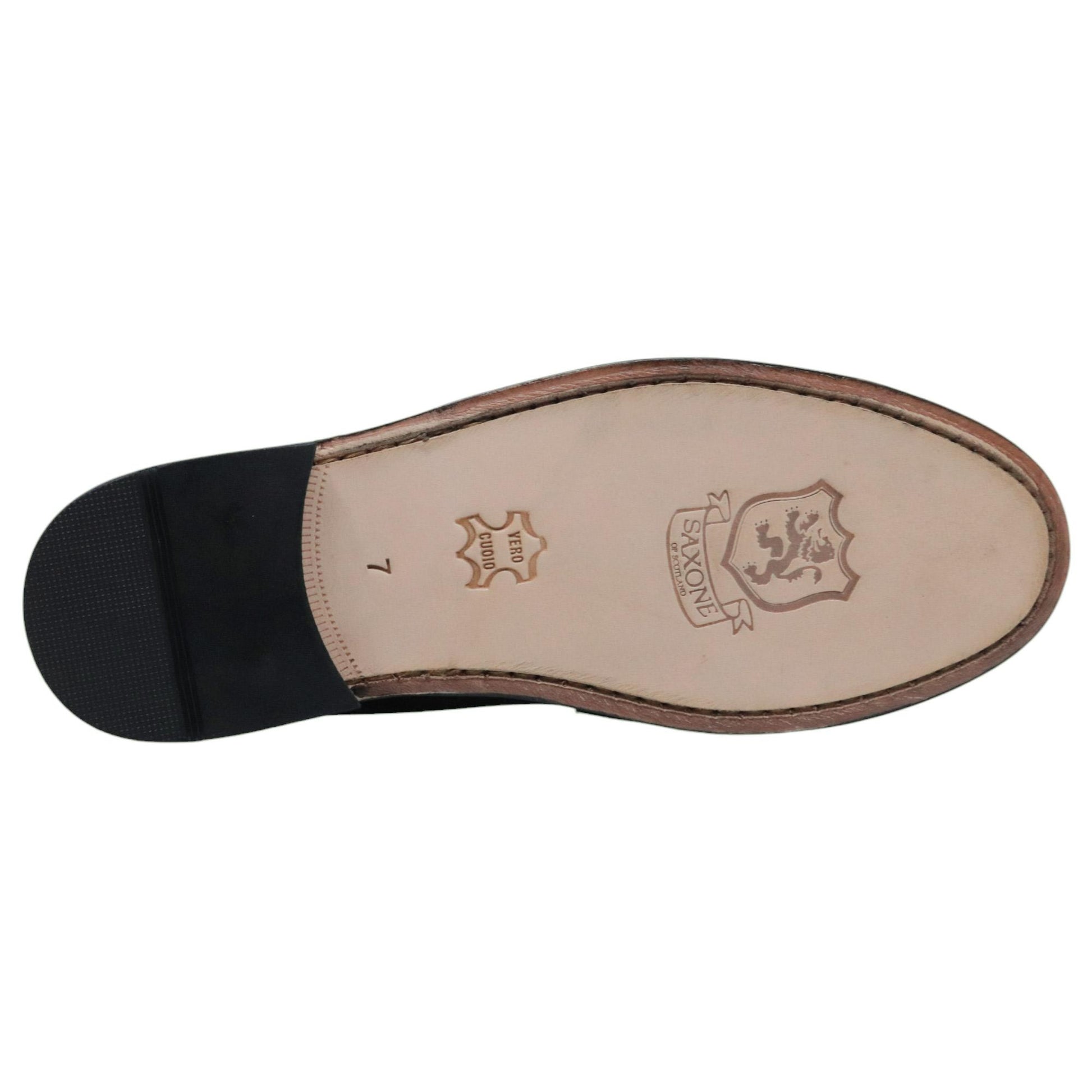 Mocassino uomo Saxone of Scotland COLL 29 in pelle bordeaux COLL-29-POLISHBORDEUBORDEAUX SAXONE