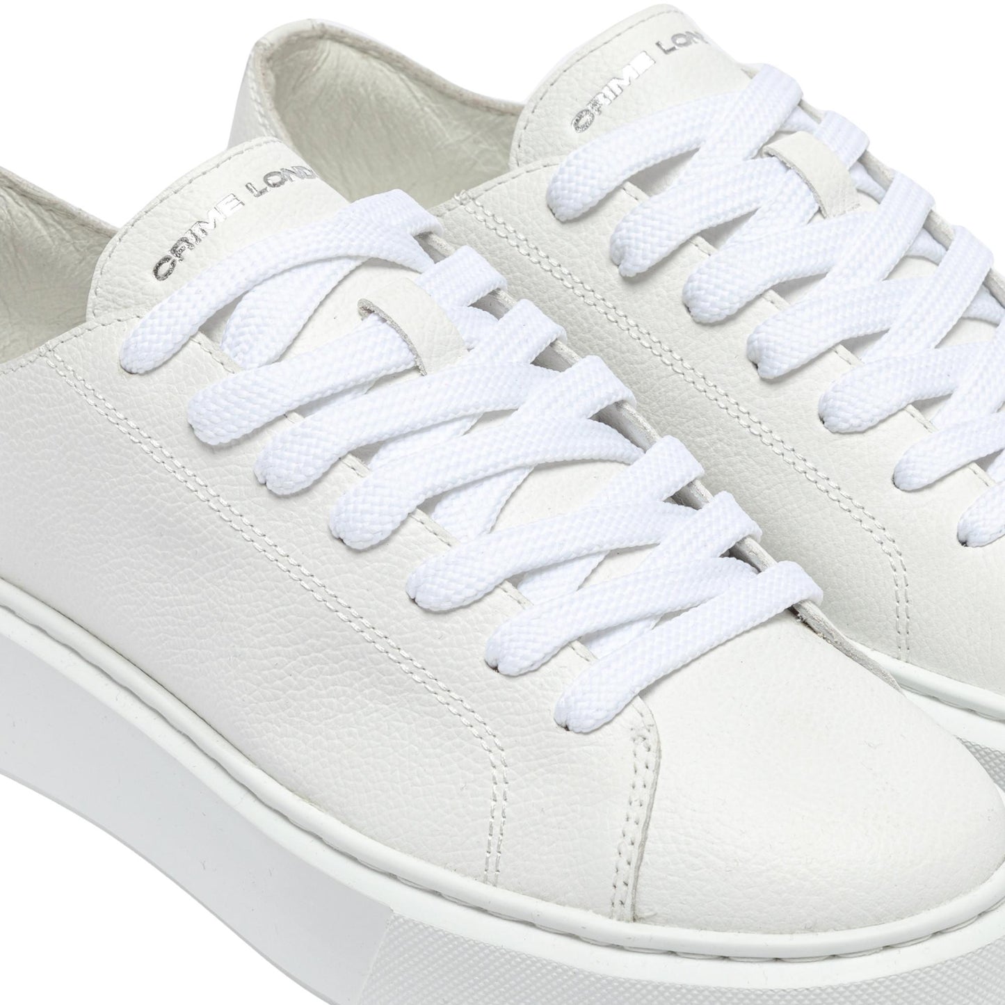 Crime London Raw Cut All White 20850 sneaker donna 