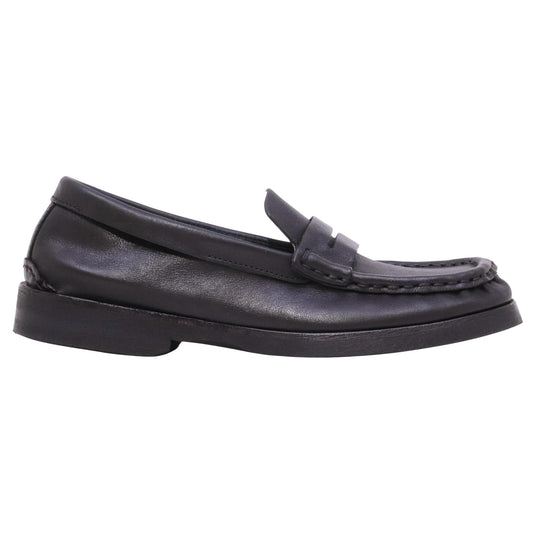 AS98 Benso Z58101 mocassino uomo in pelle nera con suola in gomma 