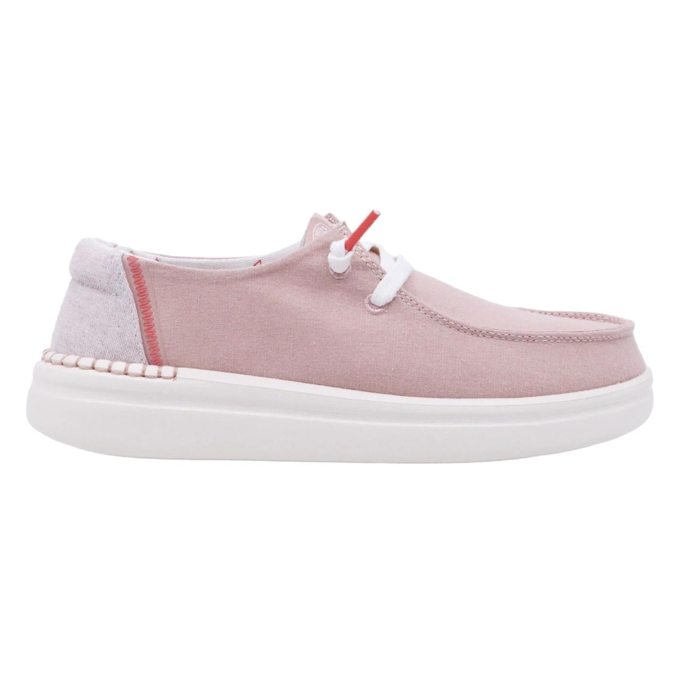 Hey Dude Wendy Rise sneaker donna in misto lino rosa 