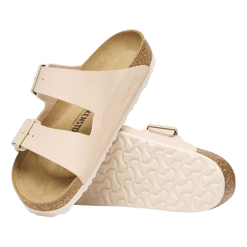 Birkenstock Arizona New Beige sandalo doppia fibbia beige 
