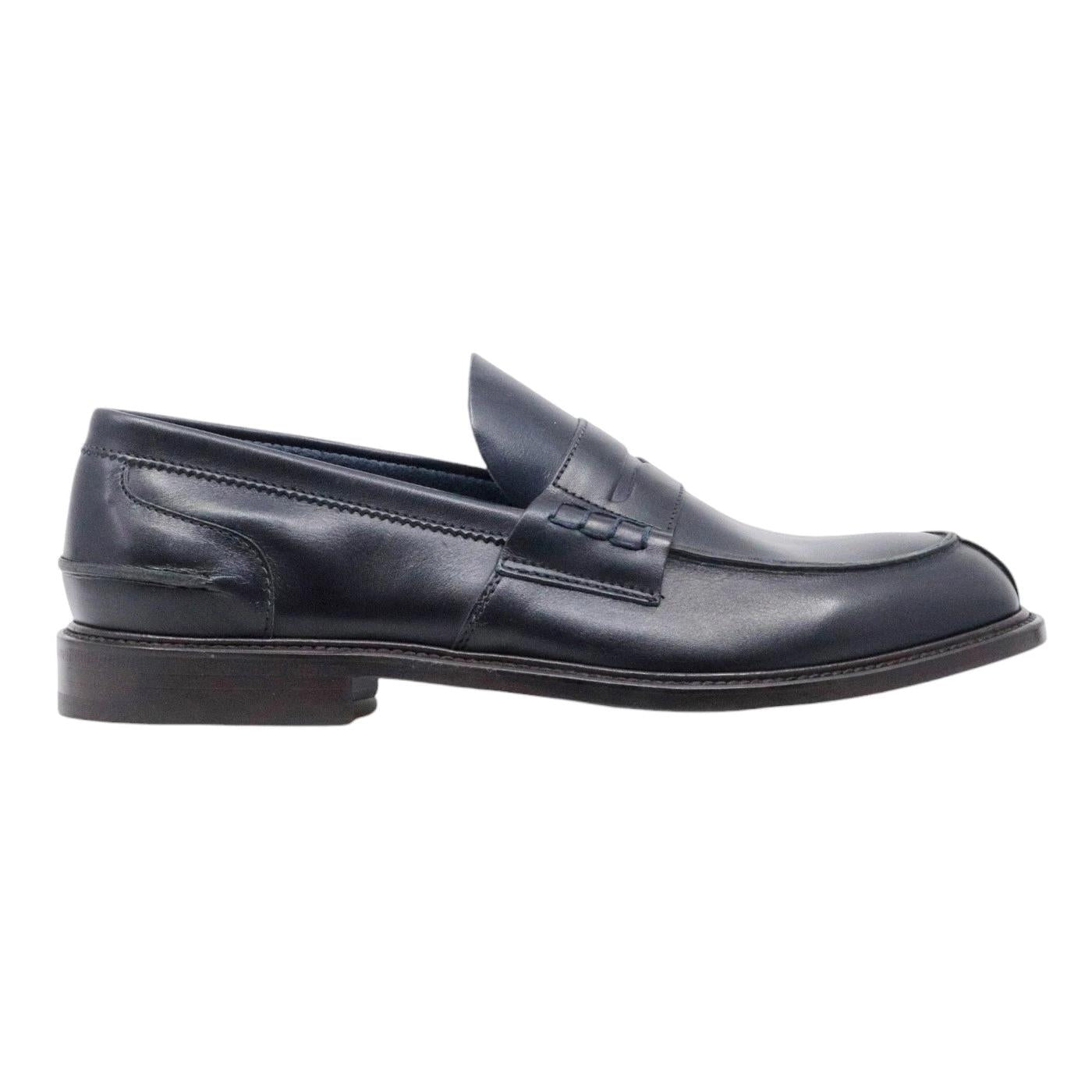 Mocassino Douglas 784 da uomo in comoda pelle di colore blu 