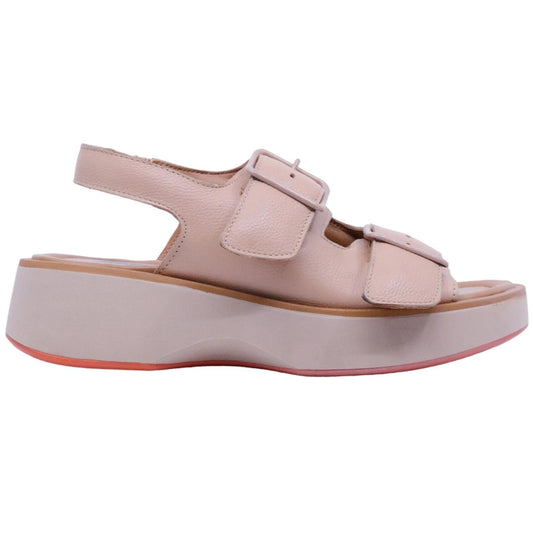Sandalo zeppa Mjus T99001 in pelle beige 
