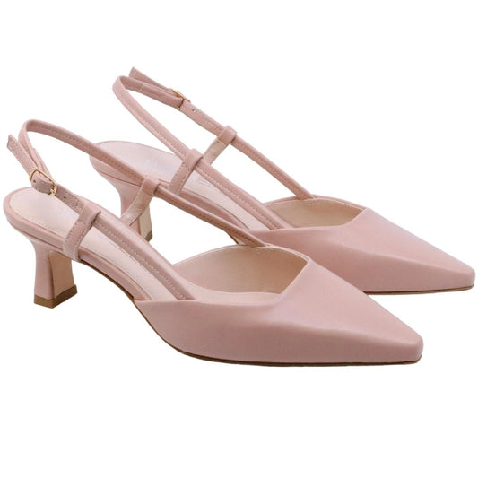 Slingback donna The Seller EN809 in pelle nappata color nude 
