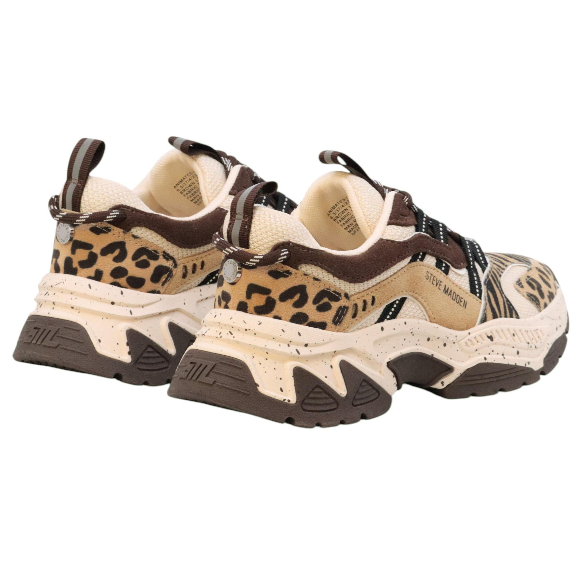 Steve Madden Animates sneaker donna leopardata in multi materiale marrone ANIMATESLBLE STEVE MADDEN