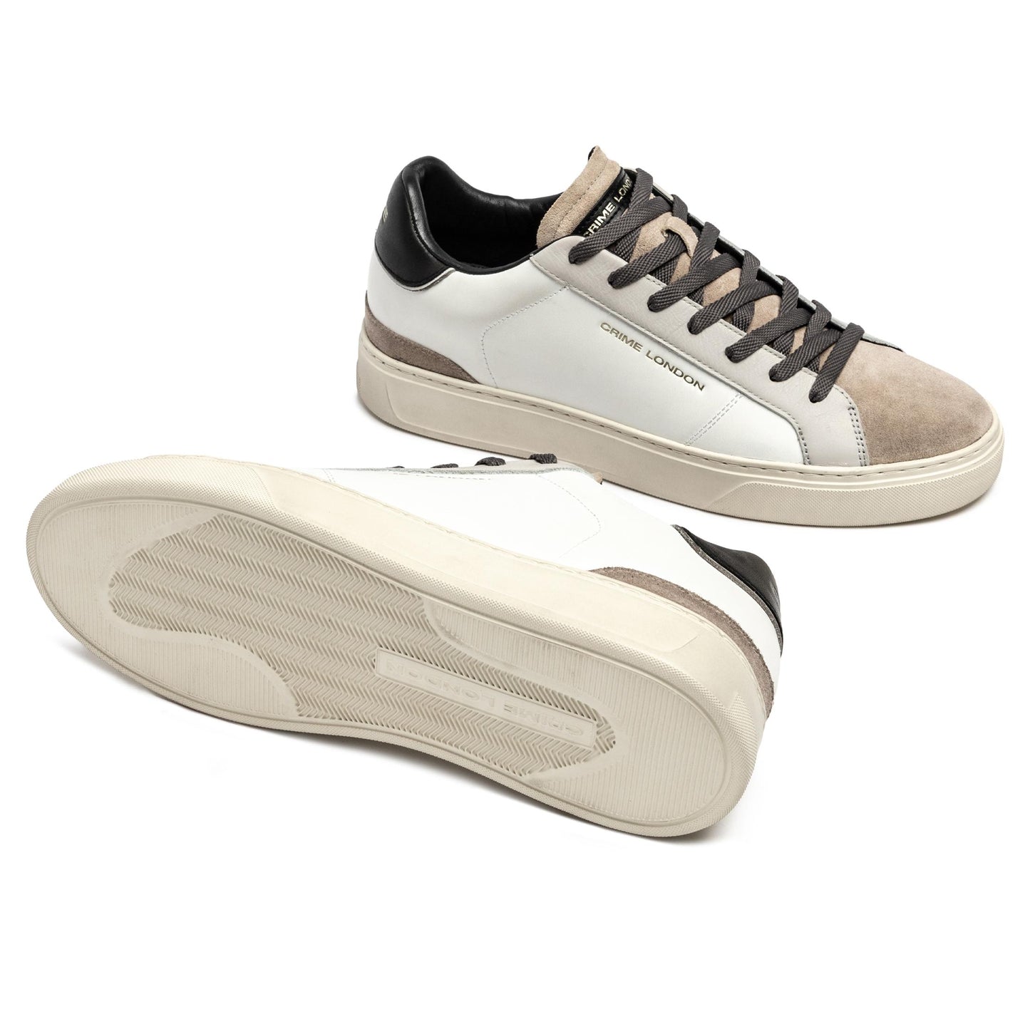 Crime London 11703 Blade sneaker uomo in pelle bianca 