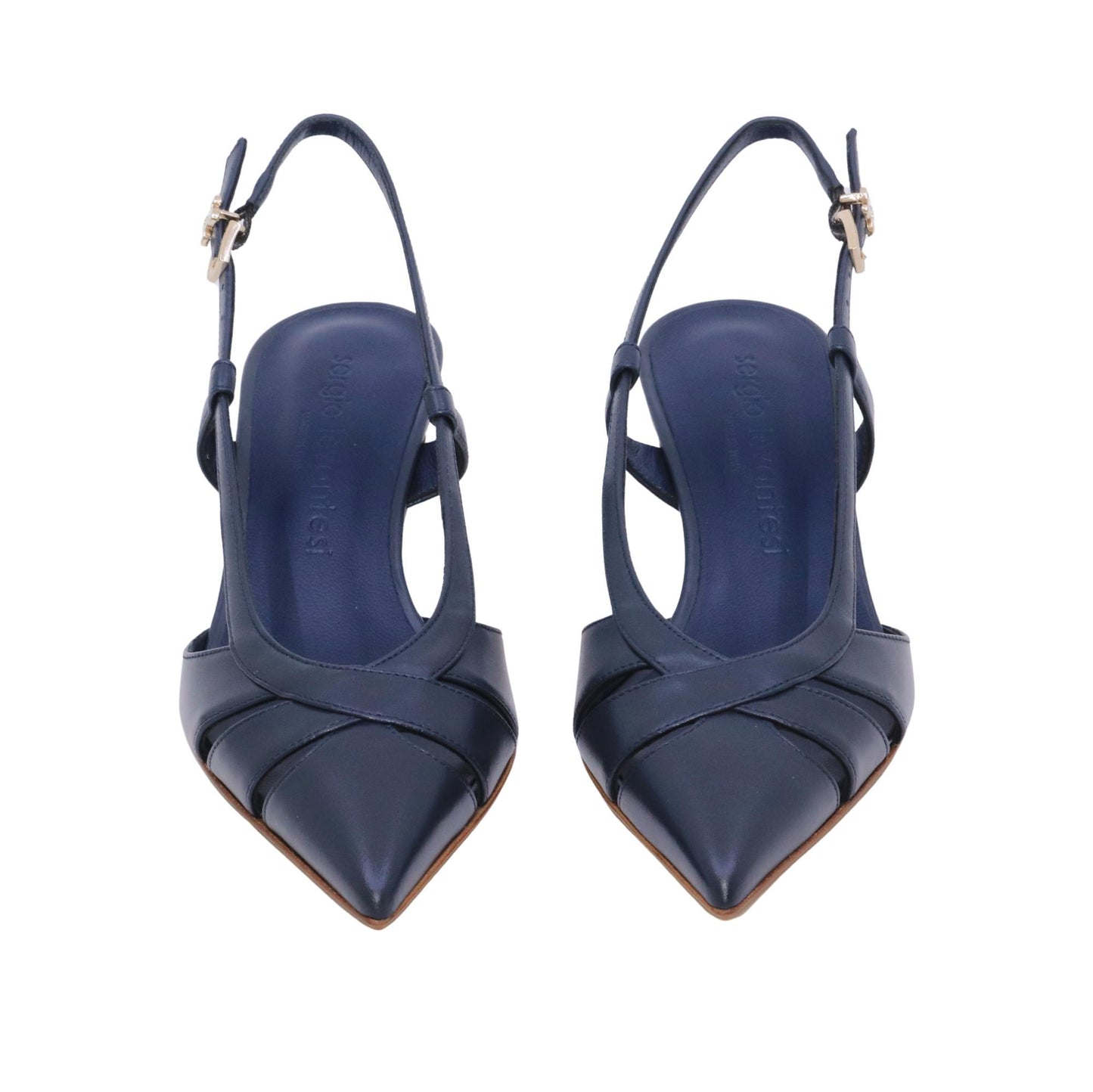 Sergio Levantesi Edda6 Tryde blu cosmo slingback donna in pelle 