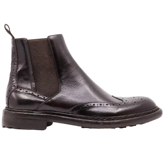 Chelsea Boot da uomo Crispiniano 483 in pelle di colore marrone 