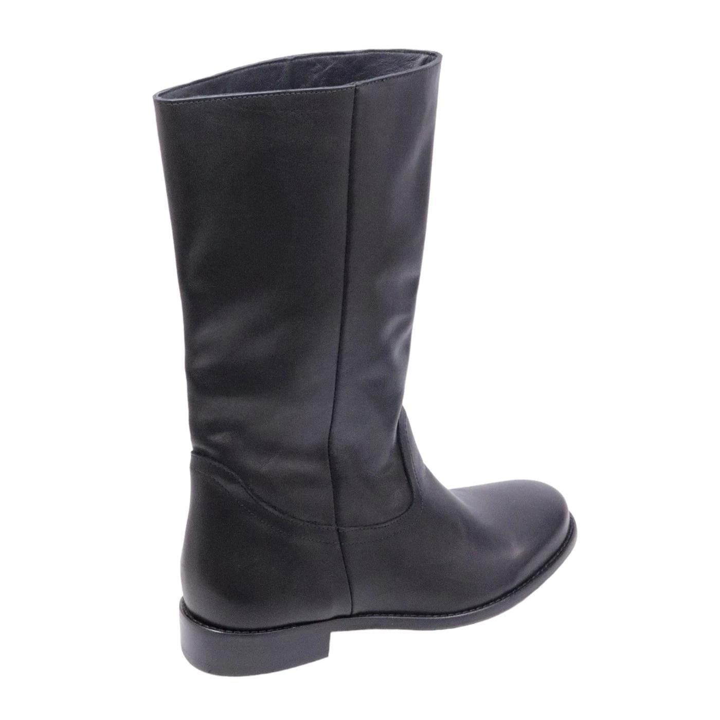 Stivaletto donna Curiositè 1707 in morbida pelle in colore nero 