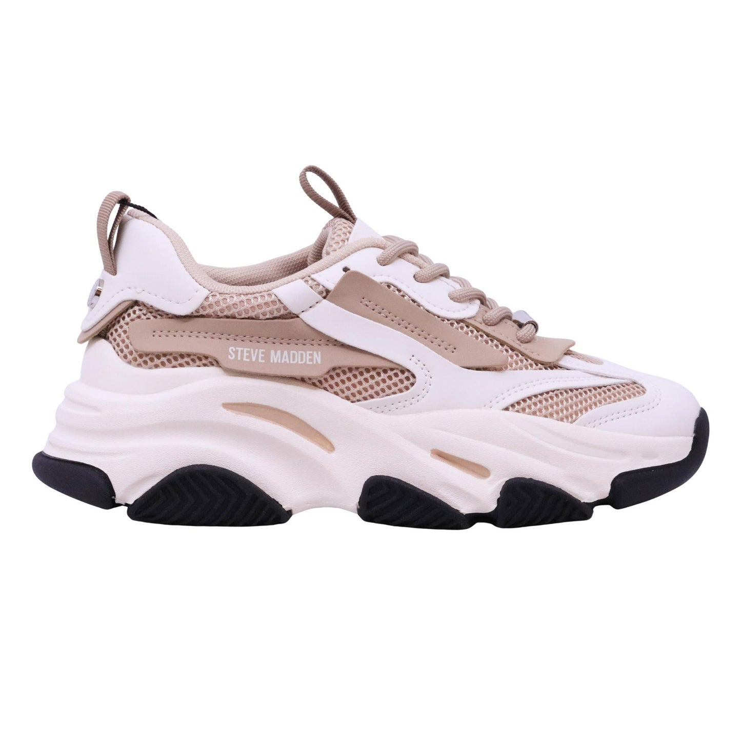 Steve Madden Possession sneaker donna tessuto crema e bianco 