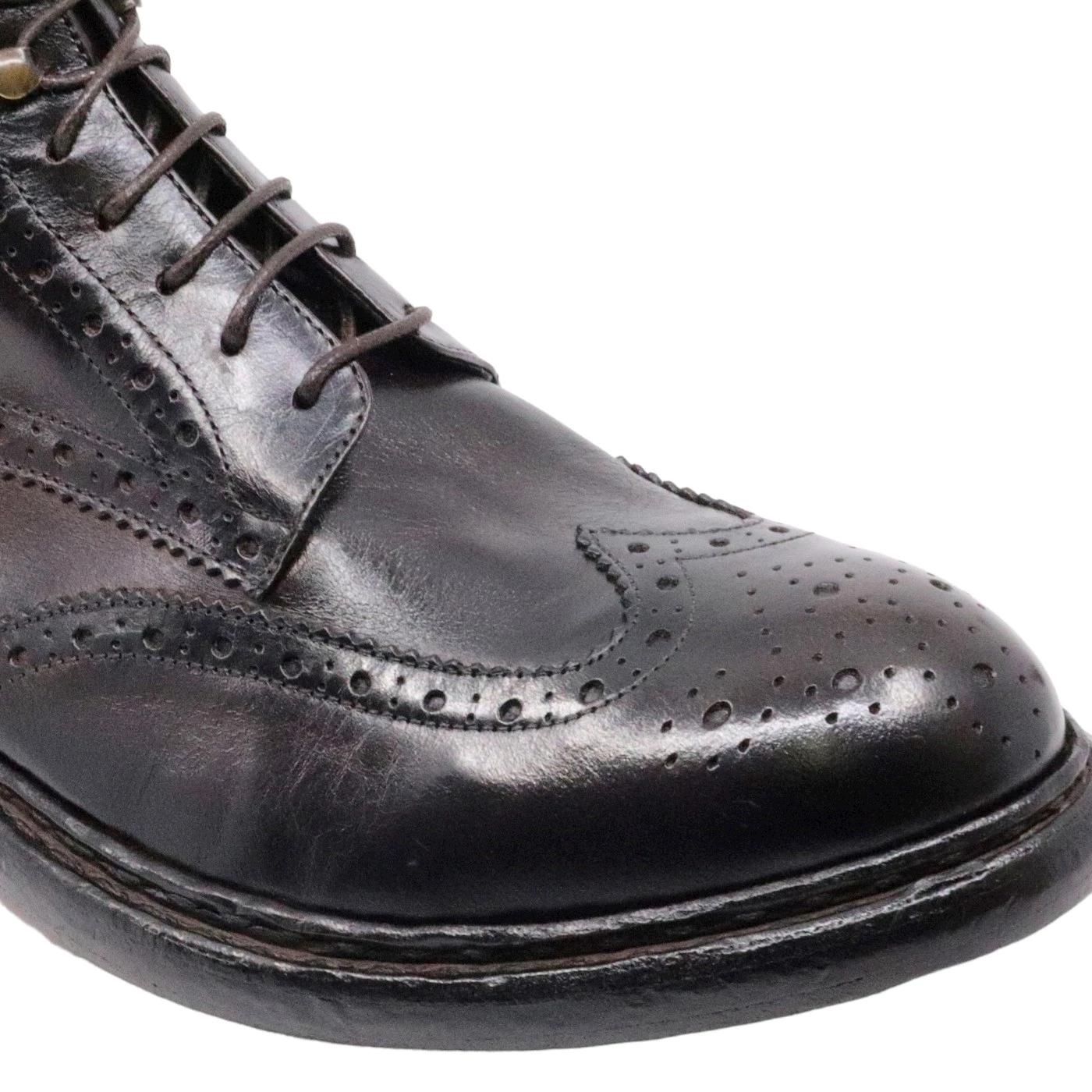 Crispiniano 6090 stivaletto da uomo in pelle di colore marrone 